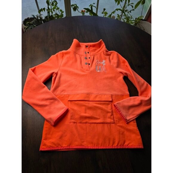 Girls Under Armour Fleece Pullover Size L Cold Gear - Picture 1 of 14